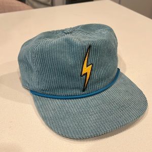 Brand New - Aviator Nation Bolt Vintage Corduroy Trucker Hat (light blue)